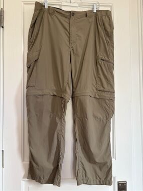 Columbia Pants Me Beige Convertible Omni Shade Gorpcore Outdoor Hiking 40x27.5